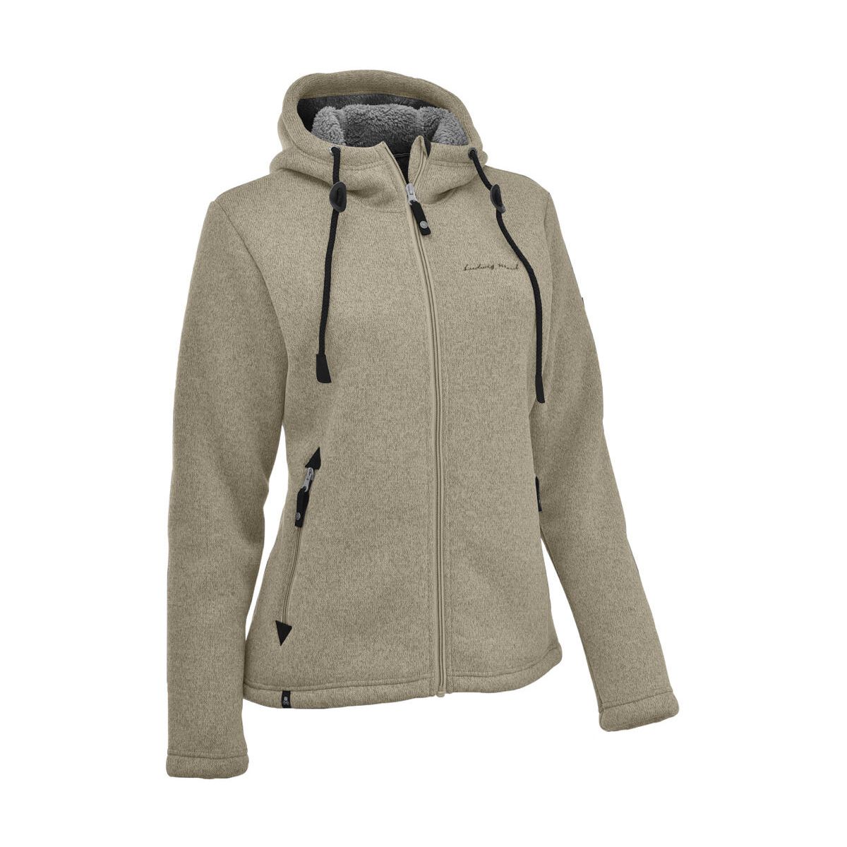 MAUL Sport Chieming - Strickfeecejacke m. Kap. beige (35) 40 5213200202-35-40