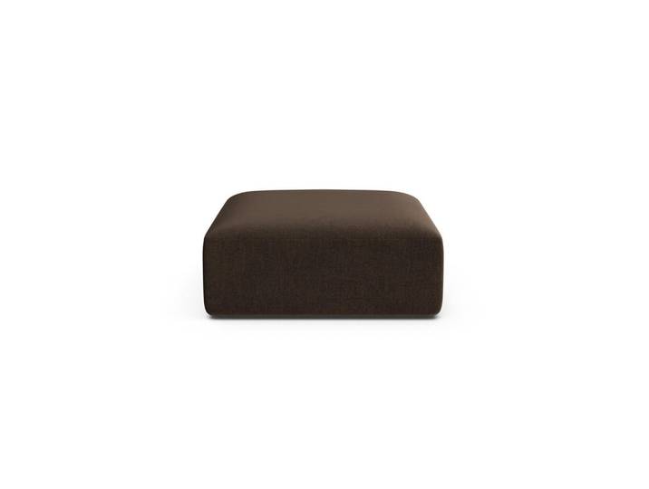 Cosmopolitan Design Pouf Campi aus Samt Schokolade, Dunkelbraun, 90x40x90 cm, Wohnzimmer, Sessel, Hocker & Hockerbänke, Poufs