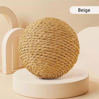 Inspired Living Interactive Sisal Cat Scratching Ball For Teeth Cleaning & Play beige 10cm