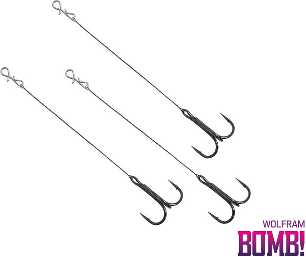 Delphin BOMB! Twisto RIGS Wolfram / par 3 #6/8cm Beige, Purple, Gray #6/8cm