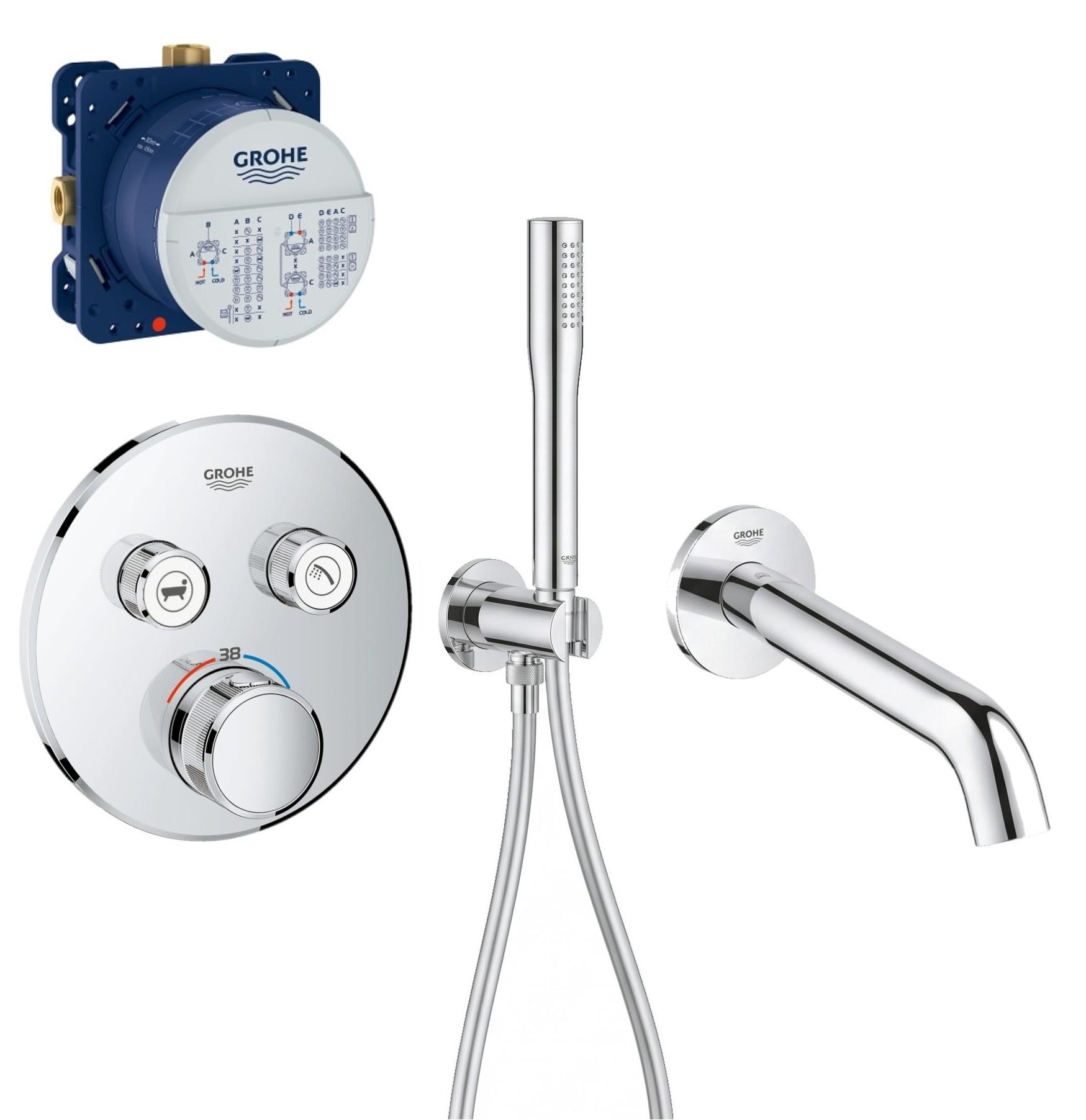 Grohe Grohtherm Smartcontrol inbouw badkraanset thermostaat chroom