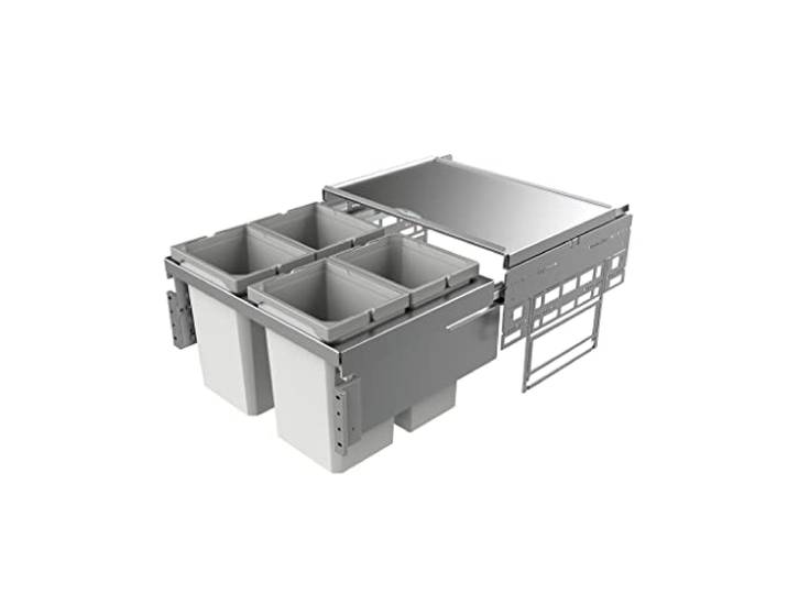 Naber, Cox® Base 1T 600-4. Abfallsammler, hellgrau, Höhe 360 mm