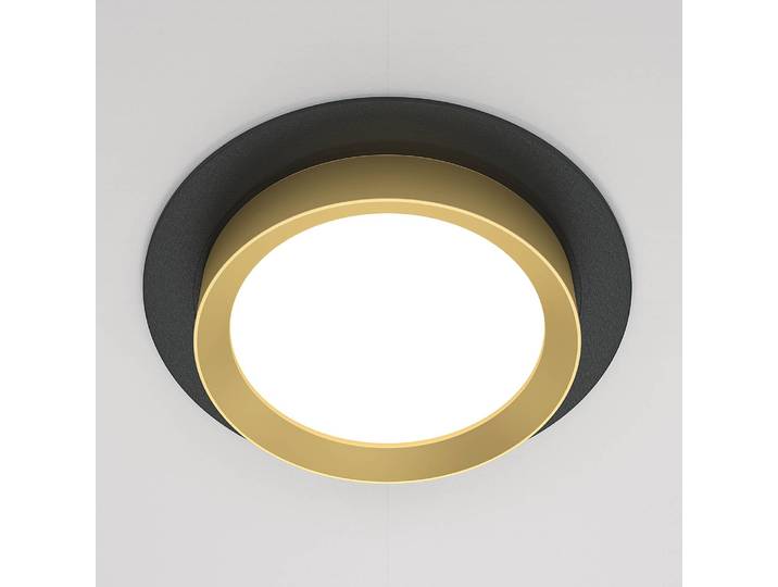 Spot encastrable Hoop - Type A Ø 11cm Doré/Noir Aluminium GX53