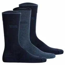 camel active Herren Socken, 3er Pack - Box, Basic Socken, Baumwolle Blau / 43-46