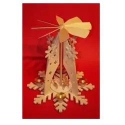 Vorlage Sternpyramide Schneekristall, selbstklebend, H 30 cm, Grundfläche 30 cm