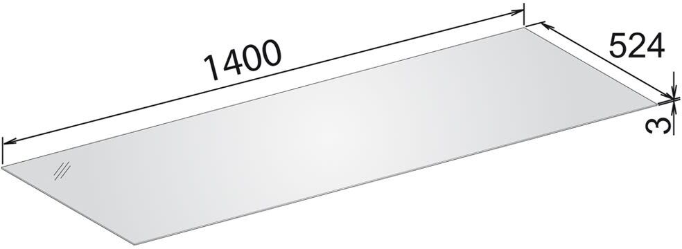 Keuco EDITION 11 Abdeckplatte 140,2 cm für Glasfronten