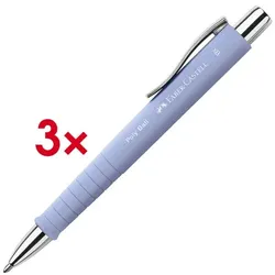 Faber-Castell 3x Kugelschreiber »Poly Ball XB« grau
