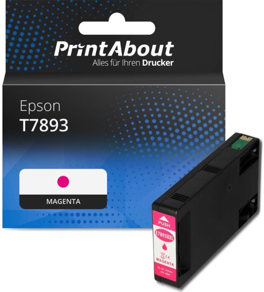 PrintAbout Druckerpatrone kompatibel mit Epson T7893 - Magenta