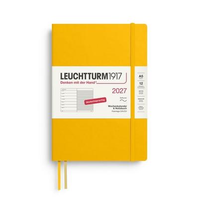 Wochenkalender & Notizbuch Medium (A5) 2027, Softcover, Sunflower, Deutsch