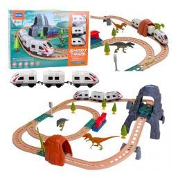Lean Toys Elektrische Eisenbahn-Set "Dinosaurierpark" mit Licht und Sound, 76 cm (67992499)