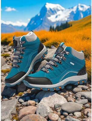 LightInthebox Women's Waterproof Hiking Boots – Durable Anti-Slip Outdoor Trekking Shoes for Camping, Climbing and Long-Distance Walking