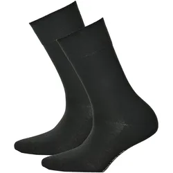 Hudson 2 Paar Damen Socken, Relax Cotton Strumpf, Komfortbund Schwarz / 35-38