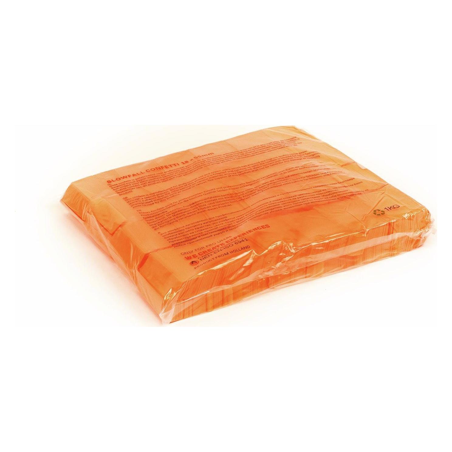 TCM Slowfall Konfetti rechteckig 55x18mm, neonorange, UV-aktiv, 1kg (51708900)