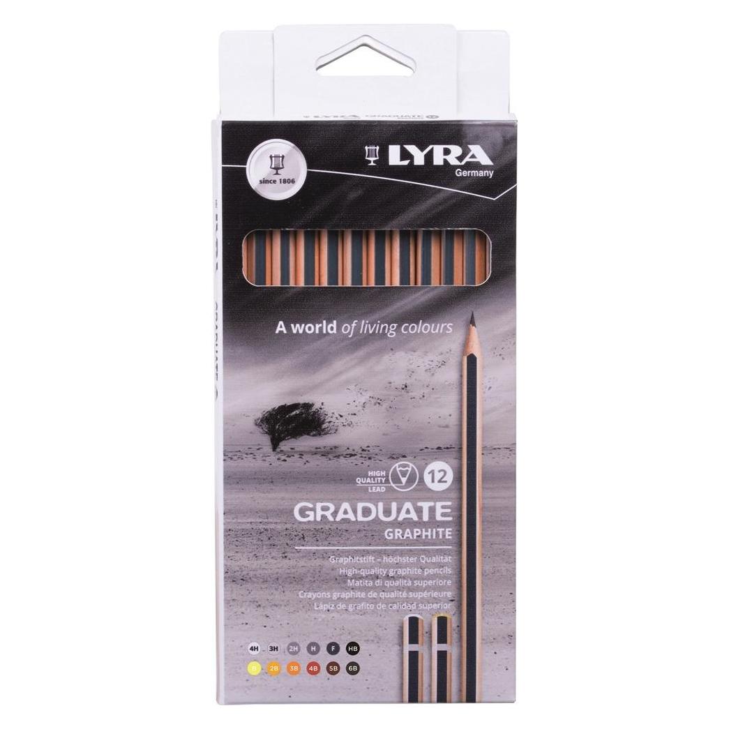 FILA Lyra Graphit deckt 12 t ab 1171120 (2B, 2H, 3B, 3H, 4B, 4h, 5B, 6B, B, F, H, HB, 12x) (4084900105542)