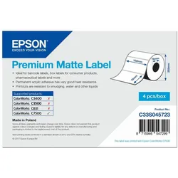 EPSON Premium Etiketten Matte 102x76, weiß, 1 Rolle