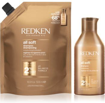 Redken All Soft formato poupança para o cabelo seco e frágil . All Soft