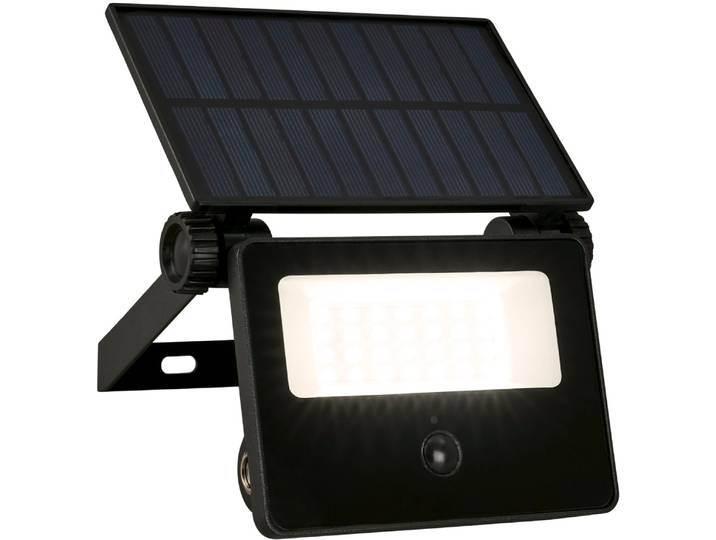 Außen-Wandleuchte TELEFUNKEN LED Strahler Solar , schwarz (weiß, neutral), Leuchten, Außen-Wandleuchte