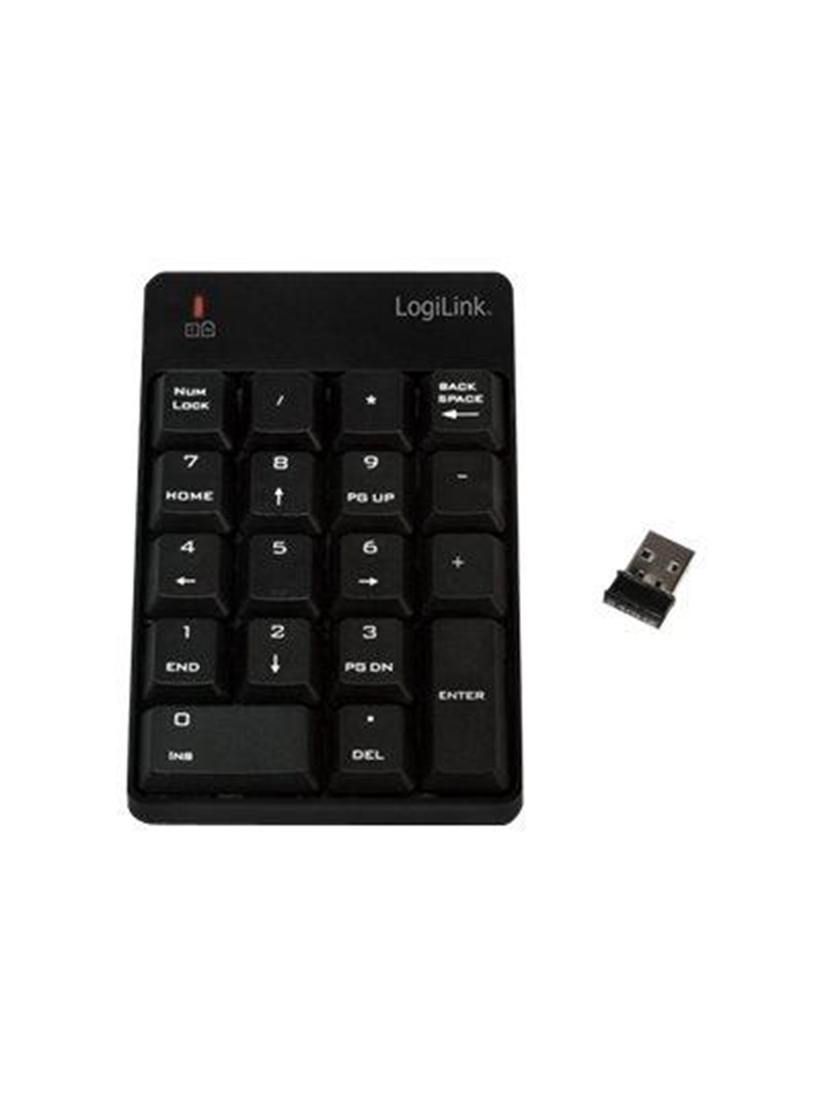 LogiLink Wireless keypad 2.4 GHz black - Numpad - Schwarz