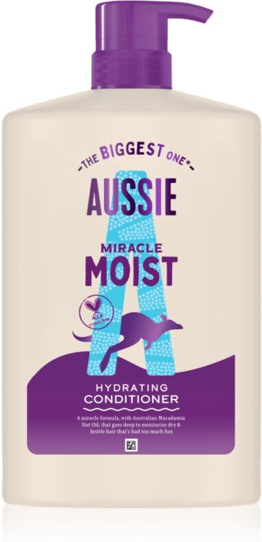 Aussie Miracle Moist après-shampoing hydratant pour cheveux secs et abîmés 1000 ml