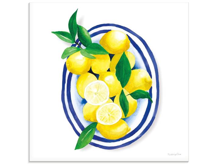Glasbild ARTLAND Mediterranean , gelb (farbe bild(er): gelb), B:40cm H:40cm, Bilder, Glasbild, in verschiedenen Grössen