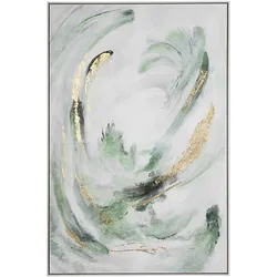 Bild Ölgemälde Flying Eagle auf Leinwand, klassisch, grün und beige, 82x122 cm, Bizzotto