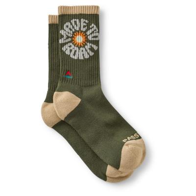 Passenger - Made To Roam Graphic Crew Socks - Multifunktionssocken 42-48 | EU 42-48 oliv