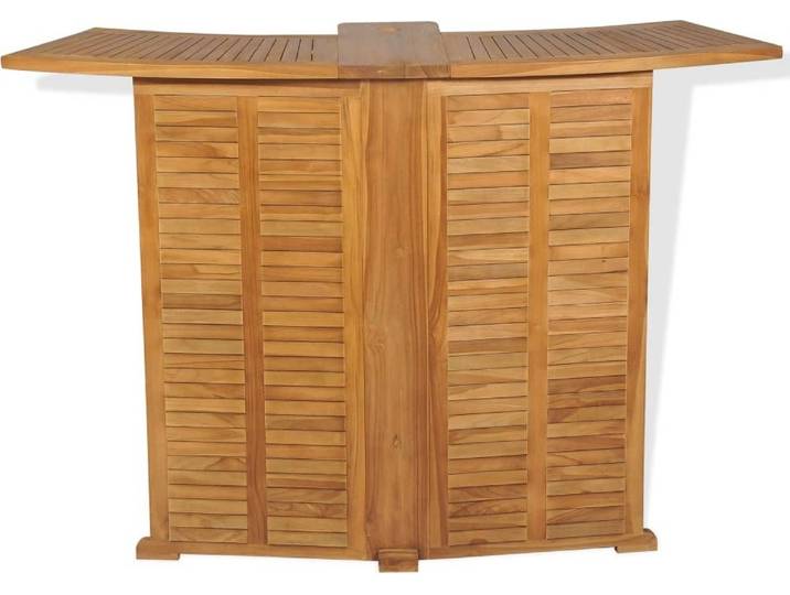 vidaXL Table de bar pliante 155x53x105 cm Teck massif