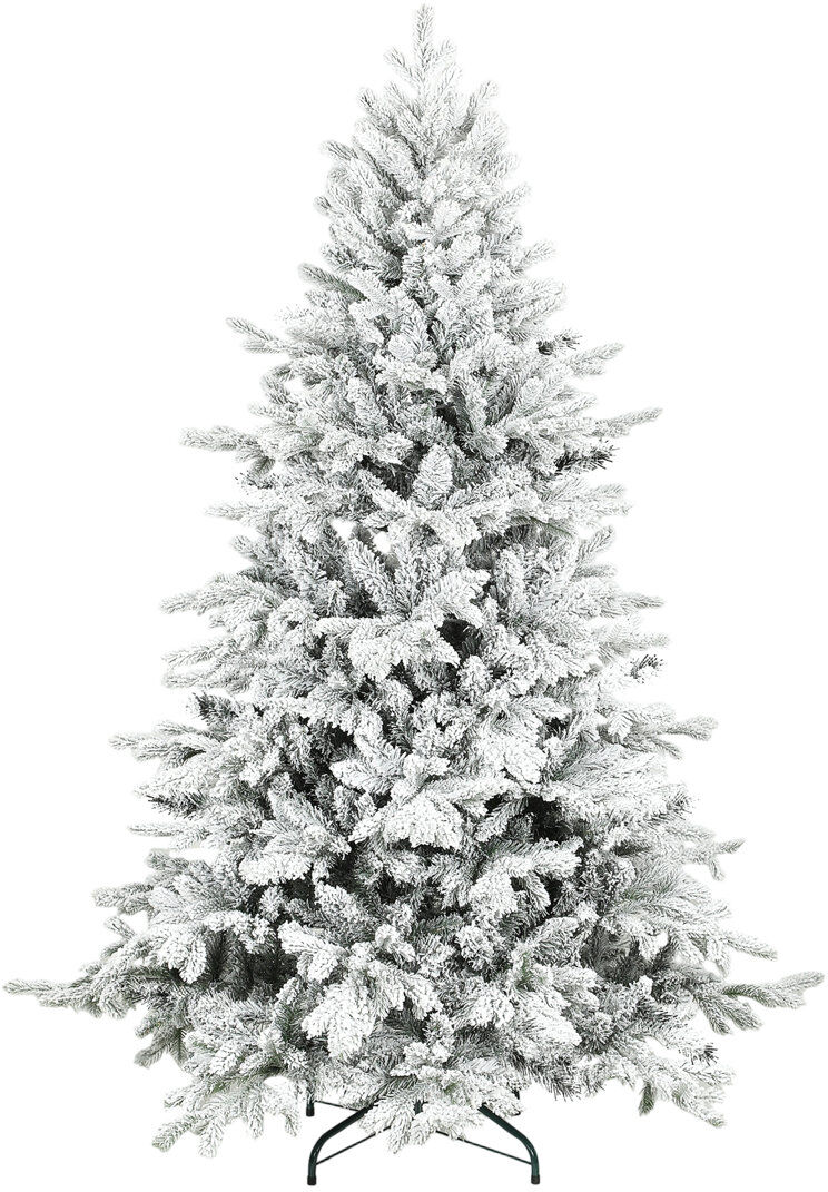 HOMCOM Artificial Christmas Tree Green, White 15' H