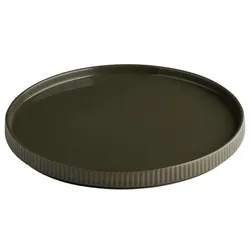 APS Teller THE GRID 3er Set - Porzellan mud (braun), Ø 26 cm, stapelbar