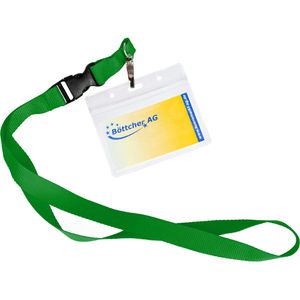 Webbomb Kartenhalter 6676, PVC, mit Textilband, für 1 Karte, grün