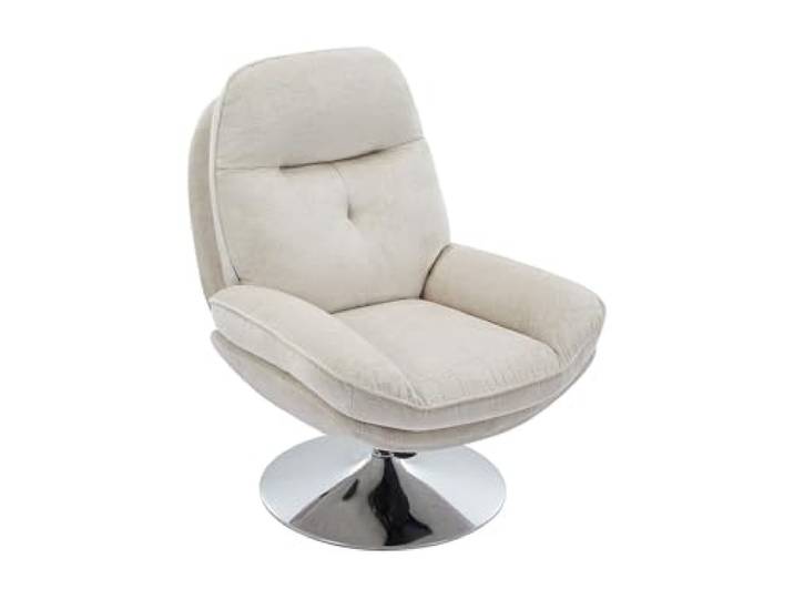 Vente-unique - Sessel mit gerader Rückenlehne 1 Person Ilmaca - Stoff Beige Robustes Metallgestell Strukturierte Oberfläche
