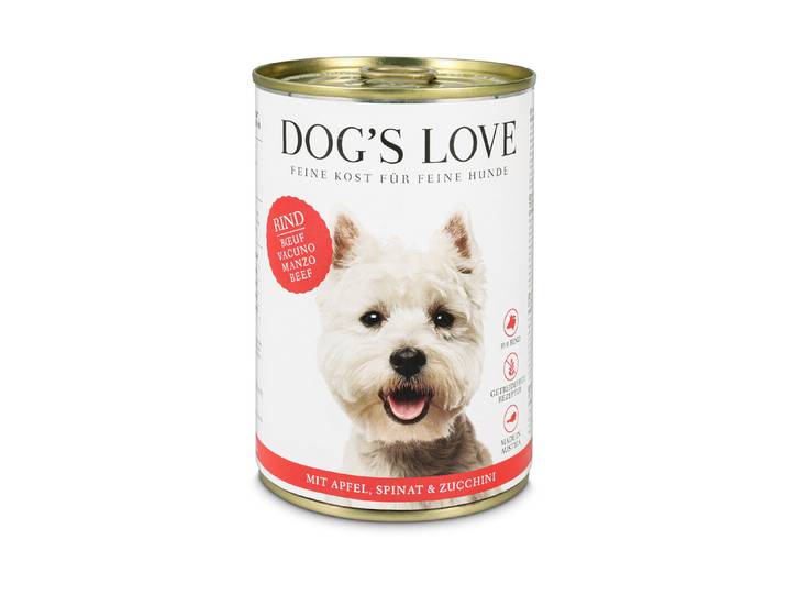 Dog s Love Rind Apfel + Spinat 400g'