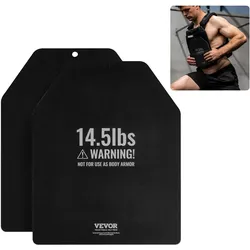 VEVOR Gewichtsplatten für Gewichtsweste 13,2 kg Set (2 x 6,6 kg), Flache Gewichtswestenplatten für WODs & Funktionelles Training, Ergonomisches Zusatzgewicht für Krafttraining, Laufen & Fitness