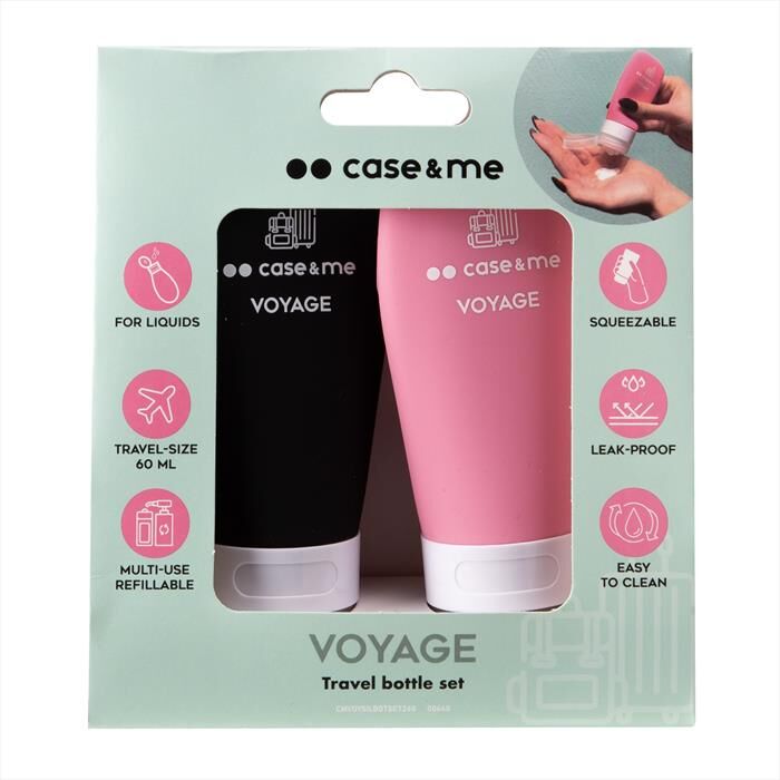 CASEME Contenitori Per Creme Da Viaggio Cmvoysilbotset260-nero
