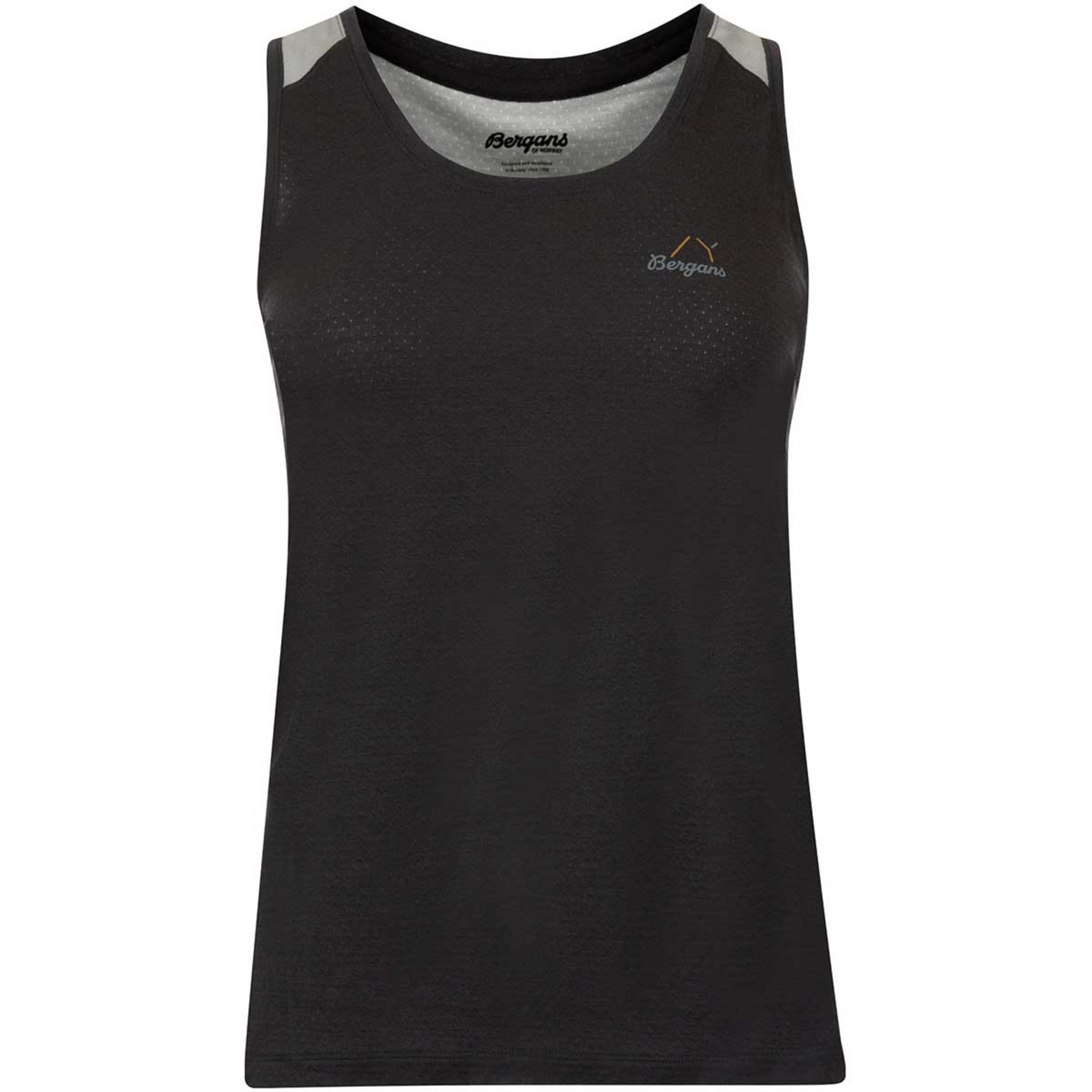 Bergans Y LightLine Merino Top Damen Tanktops schwarz Größe S Trekking Hautfreundlich Merinowolle