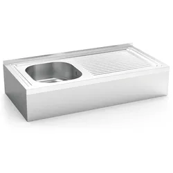 FRICOSMOS-Hängewaschbecken mit Schürze 1C, ED 1000x500x220 mm. Eimerabmessungen 340x370x150 mm.