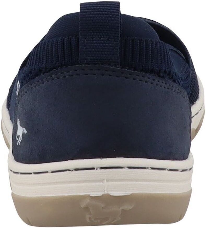 Riemchenballerina MUSTANG SHOES "Sue", Damen, Gr. 38, navy, Lederimitat, Textil, Schuhe Riemchenballerina, Halbschuh, Schlupfschuh mit Gummizug-Riemen navy 38
