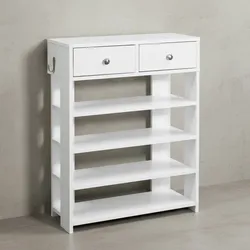 KADIMA DESIGN Schuhregal mit Schubladen und Fächern, Platz für 8-12 Paar Schuhe, 5 kg Belastbarkeit.