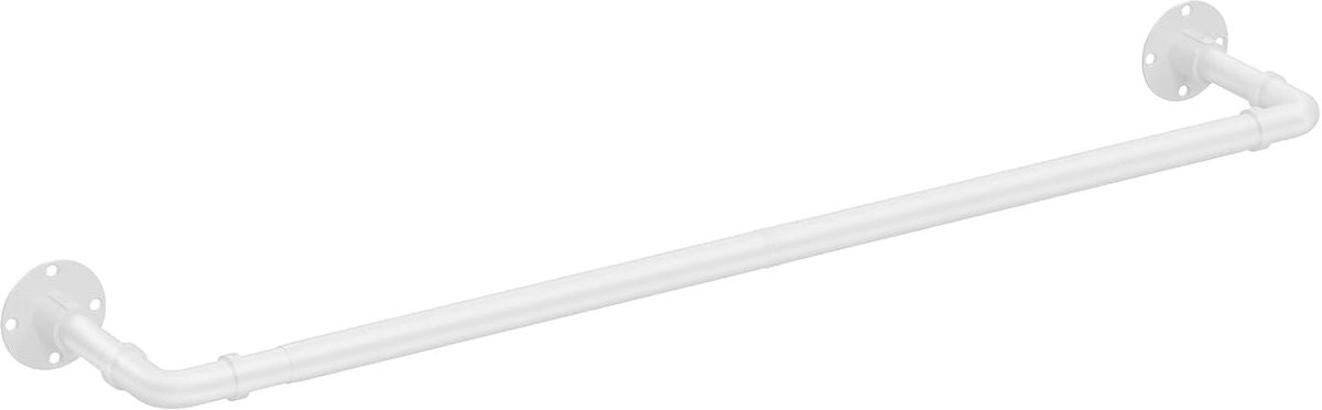 SnelShoppen Wandgemonteerd Kledingrek 80 cm - Industrieel Metalen Kledingrail