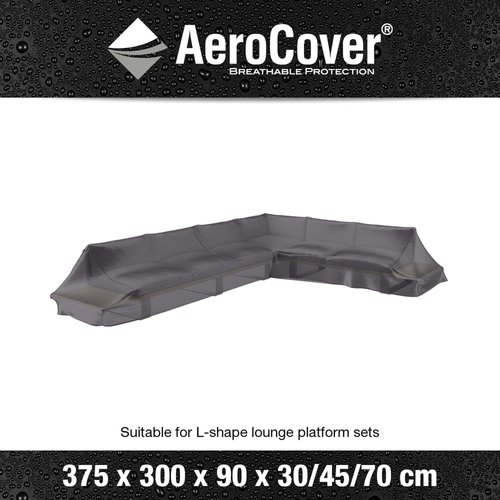 AeroCover - Right Hand Platform Cover 375x300x90xH30/45/70cm high