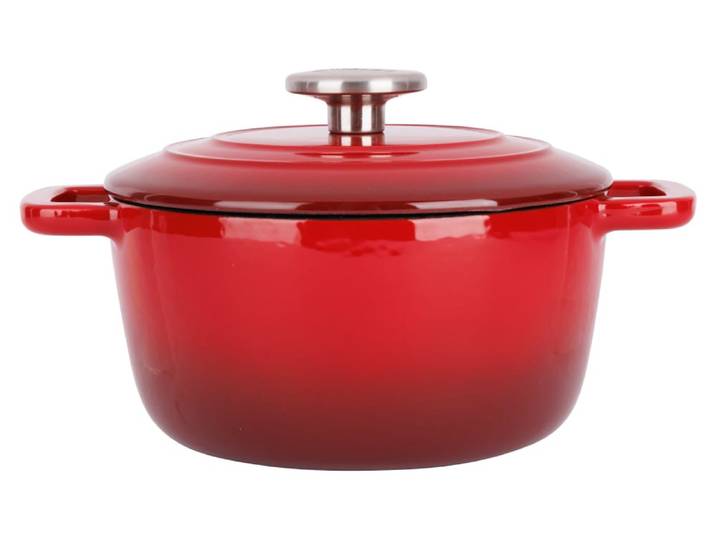 Cocotte en Fonte, rouge, D 20 cm