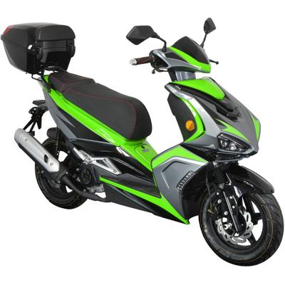 Motorroller GT UNION "Striker 45", grün (grün, schwarz, schwarz), Motorroller, 45 km/h, Luftgekühlter Motor, B:71cm H:115cm L:181cm