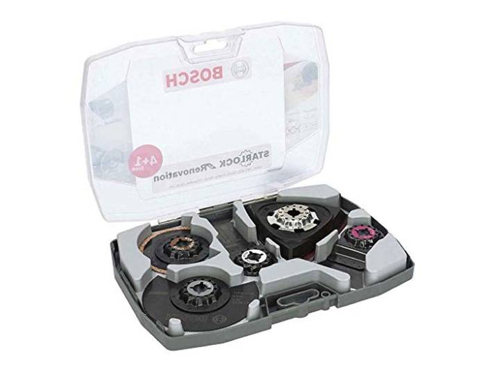 Bosch Accessories 2608664624 Coffret de 5 Starlock (pour Bois\, métal et Multi matériaux abrasifs\, Outils Multifonctions Accessoires)