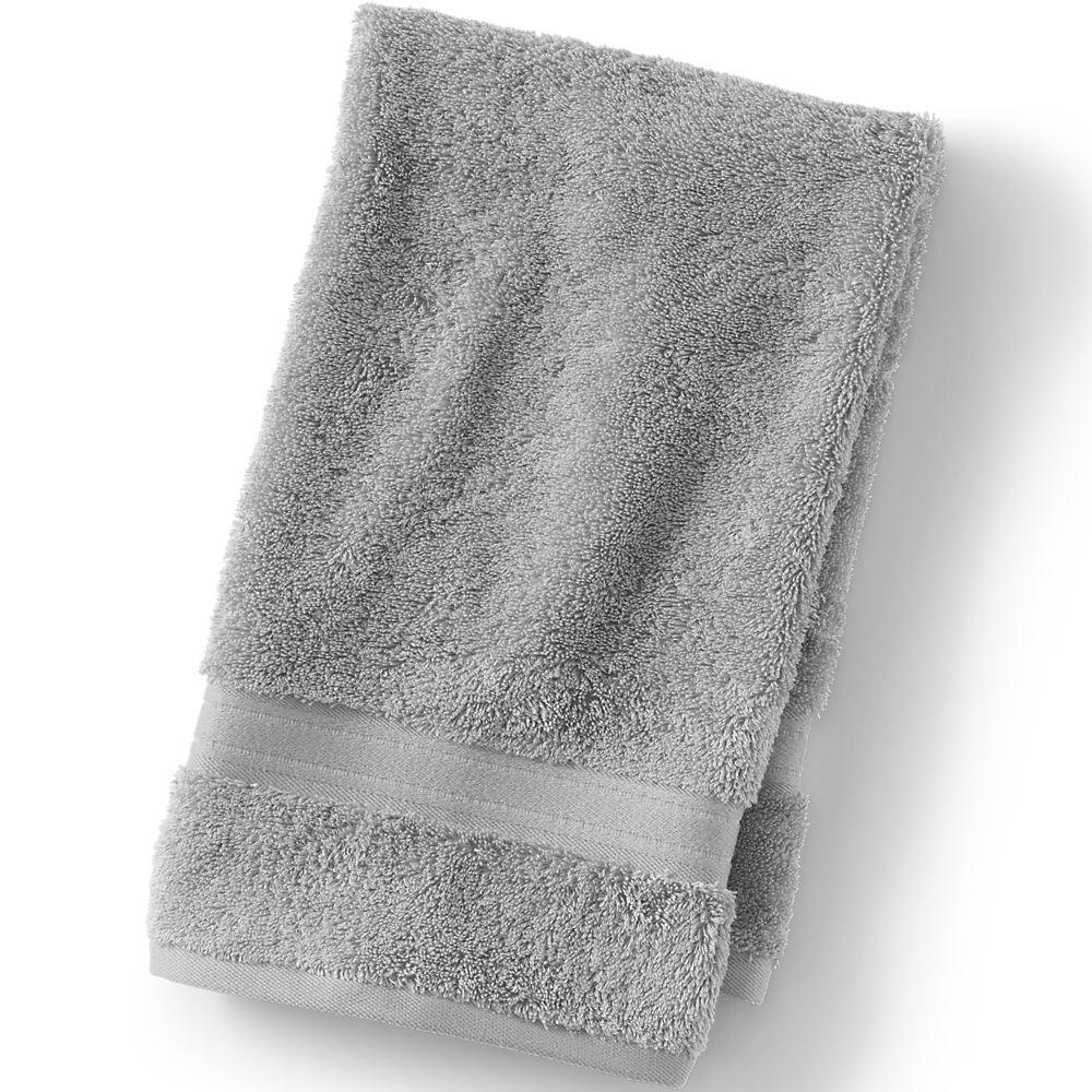 Supima Handtuch, Herren, size: regular, Grau, Baumwolle, by Lands' End