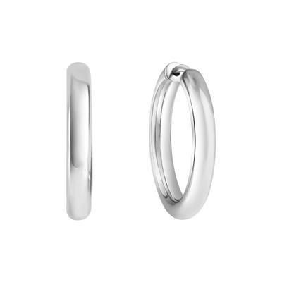 Paar Creolen CAÏ "925/- Sterling Silber rhodiniert", silber (weiß), Ohrringe, Damen, one-size, Silber 925 (Sterlingsilber)