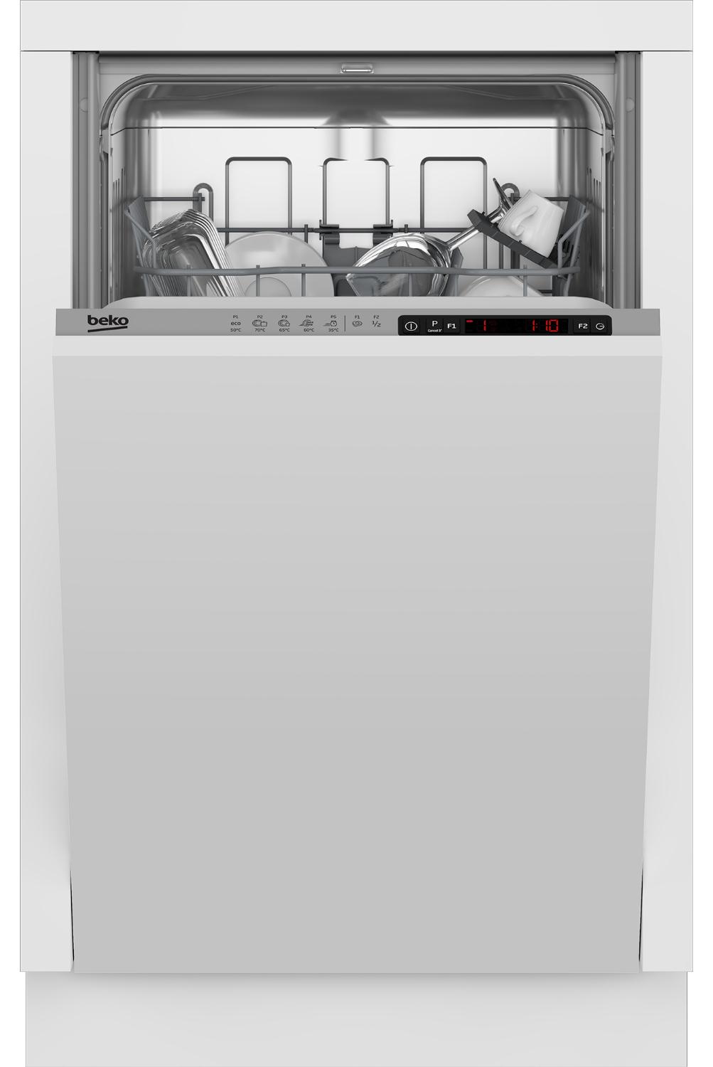 Beko DIS35023E, Voll integriert, Single (45 cm breit), LED, 10 Maßgedecke, C, 49 dB