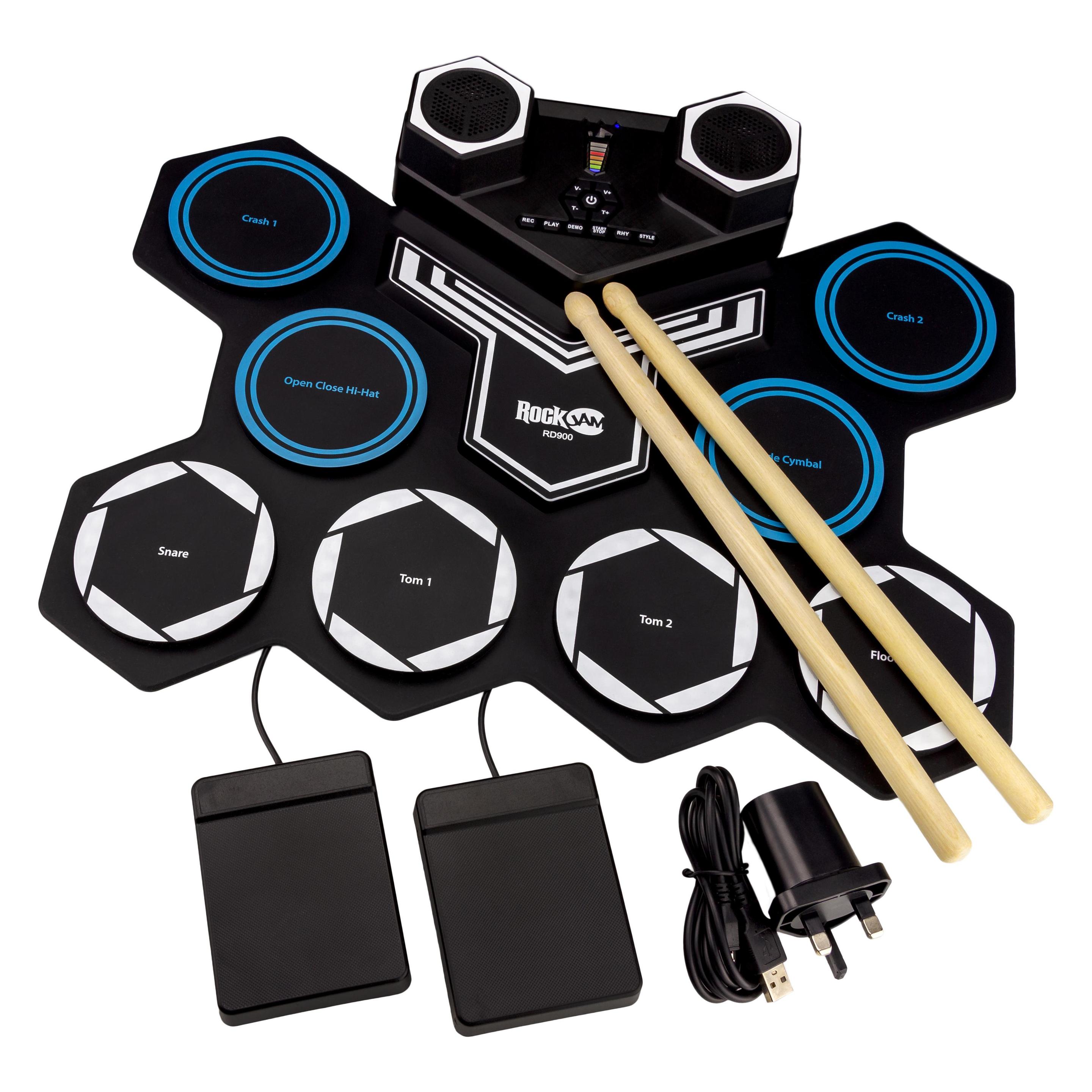 PDT RockJam Roll Up Drum Kit Bluetooth (E-Drum) (RJRD900)