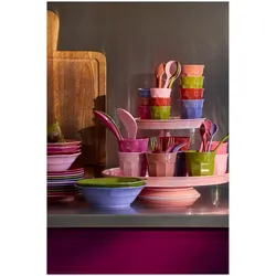 Rice, Kindergeschirr + Kinderbesteck, - Melamine Round Side Plates - Assorted Colors - 6 Pack