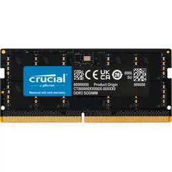 Crucial DDR5-5600 (1 x 32GB, 5600 MHz, DDR5-RAM, SO-DIMM), RAM, Schwarz
