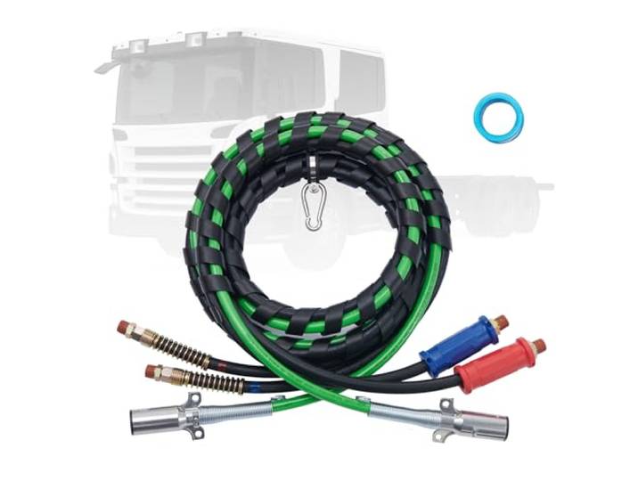 VEVOR 12FT zadeltrekker luchtleidingset 3-in-1 luchtslangen 7-weg stekker